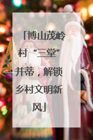 博山茂岭村“三堂”并蒂，解锁乡村文明新风