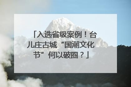 入选省级案例！台儿庄古城“国潮文化节”何以破圈？