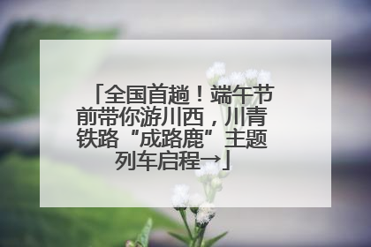 全国首趟！端午节前带你游川西，川青铁路“成路鹿”主题列车启程→