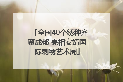 全国40个绣种齐聚成都 亮相安靖国际刺绣艺术周