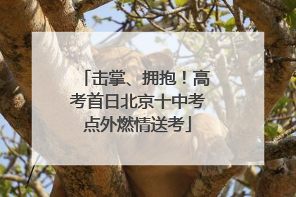 击掌、拥抱！高考首日北京十中考点外燃情送考