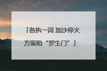 各执一词 加沙停火方案陷“罗生门”