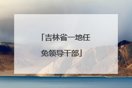 吉林省一地任免领导干部