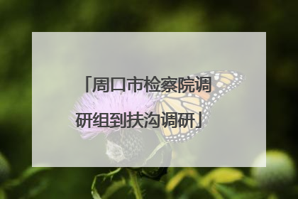 周口市检察院调研组到扶沟调研