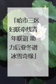 哈市三区妇联牵线青年联谊 助力后亚冬谱冰雪奇缘
