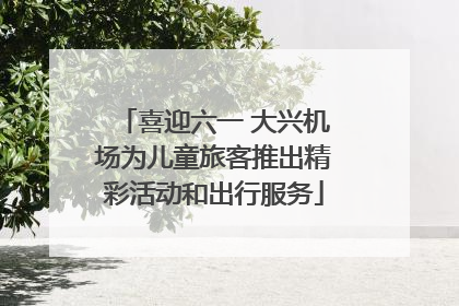 喜迎六一 大兴机场为儿童旅客推出精彩活动和出行服务