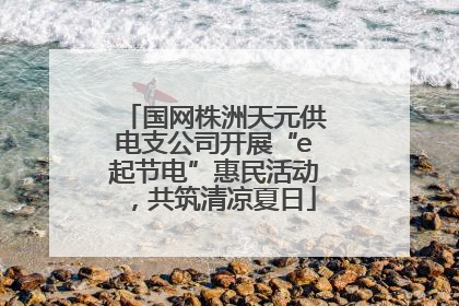 国网株洲天元供电支公司开展“e起节电”惠民活动，共筑清凉夏日
