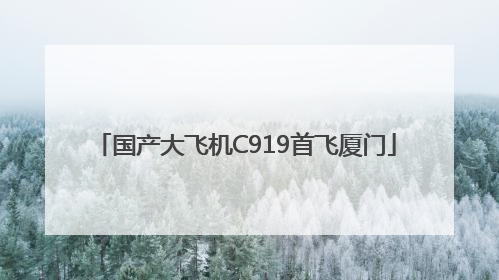 国产大飞机C919首飞厦门