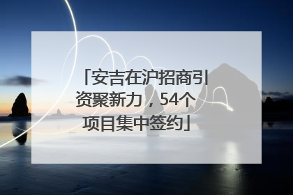 安吉在沪招商引资聚新力，54个项目集中签约