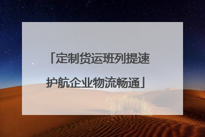 定制货运班列提速 护航企业物流畅通