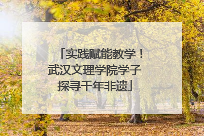 实践赋能教学！武汉文理学院学子探寻千年非遗