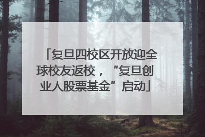 复旦四校区开放迎全球校友返校，“复旦创业人股票基金”启动