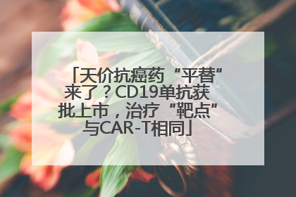 天价抗癌药“平替”来了？CD19单抗获批上市，治疗“靶点”与CAR-T相同