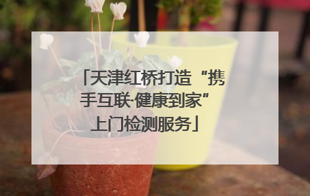 天津红桥打造“携手互联·健康到家”上门检测服务