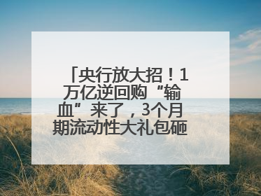 央行放大招！1 万亿逆回购“输血”来了，3个月期流动性大礼包砸向市场！