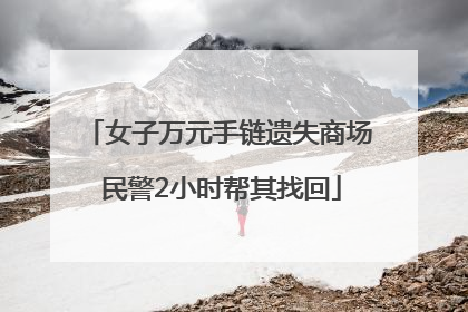 女子万元手链遗失商场 民警2小时帮其找回