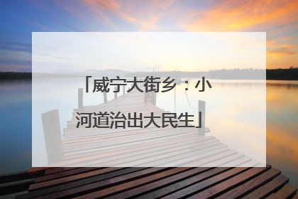 威宁大街乡：小河道治出大民生