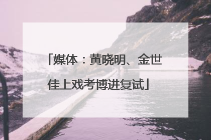 媒体：黄晓明、金世佳上戏考博进复试