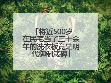 将近500岁 在民宅当了三十余年的洗衣板竟是明代御制箴碑