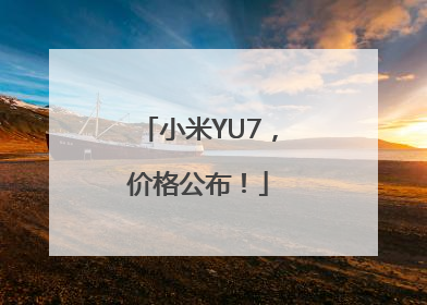 小米YU7，价格公布！