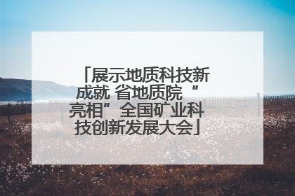 展示地质科技新成就 省地质院“亮相”全国矿业科技创新发展大会