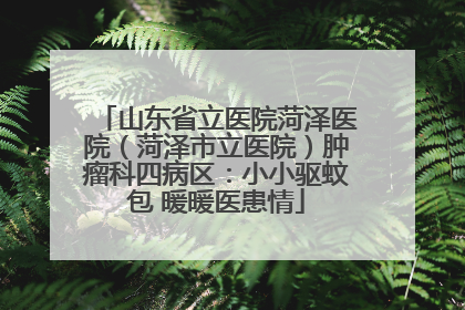 山东省立医院菏泽医院（菏泽市立医院）肿瘤科四病区：小小驱蚊包 暖暖医患情