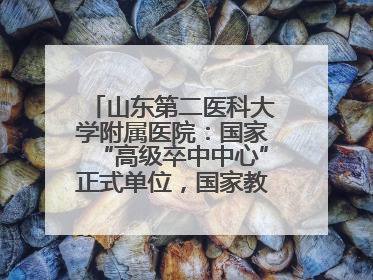 山东第二医科大学附属医院：国家“高级卒中中心”正式单位，国家教育部、卫健委卓越医师培养改革项目单位