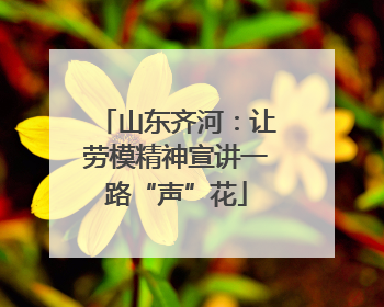 山东齐河：让劳模精神宣讲一路“声”花
