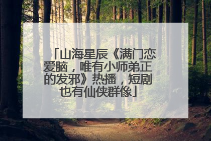 山海星辰《满门恋爱脑，唯有小师弟正的发邪》热播，短剧也有仙侠群像