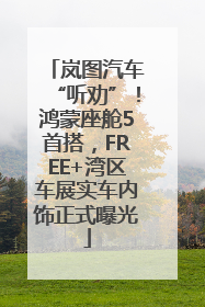 岚图汽车“听劝”！鸿蒙座舱5首搭，FREE+湾区车展实车内饰正式曝光