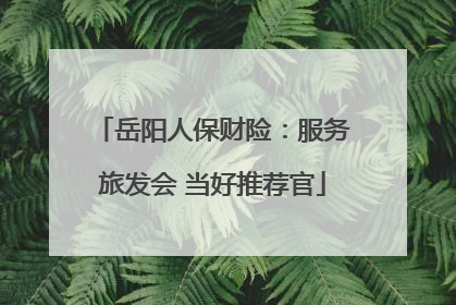 岳阳人保财险：服务旅发会 当好推荐官