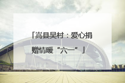 嵩县吴村：爱心捐赠情暖“六一”