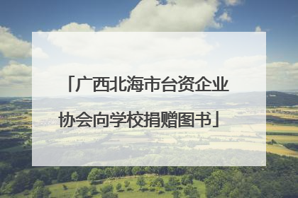 广西北海市台资企业协会向学校捐赠图书