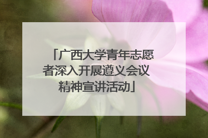 广西大学青年志愿者深入开展遵义会议精神宣讲活动