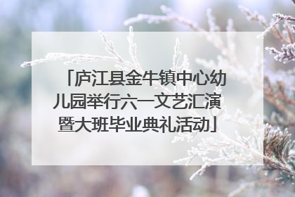 庐江县金牛镇中心幼儿园举行六一文艺汇演暨大班毕业典礼活动