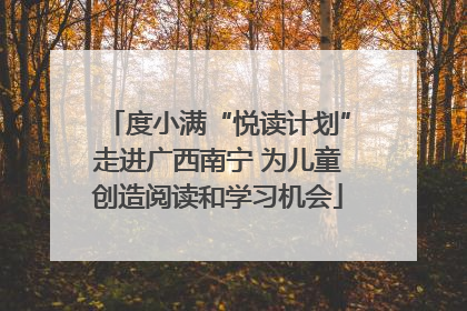 度小满“悦读计划”走进广西南宁 为儿童创造阅读和学习机会