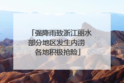 强降雨致浙江丽水部分地区发生内涝 各地积极抢险