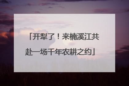 开犁了！来楠溪江共赴一场千年农耕之约