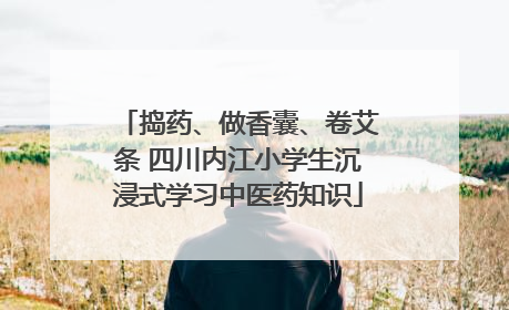捣药、做香囊、卷艾条 四川内江小学生沉浸式学习中医药知识