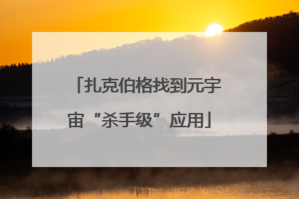 扎克伯格找到元宇宙“杀手级”应用