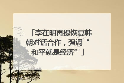 李在明再提恢复韩朝对话合作，强调“和平就是经济”