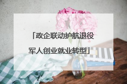 政企联动护航退役军人创业就业转型