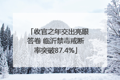 收官之年交出亮眼答卷 临沂禁毒戒断率突破87.4%