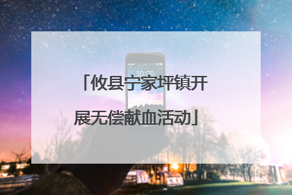 攸县宁家坪镇开展无偿献血活动