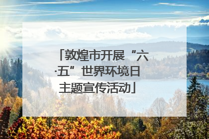 敦煌市开展“六·五”世界环境日主题宣传活动