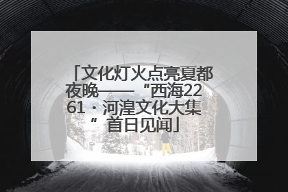 文化灯火点亮夏都夜晚——“西海2261・河湟文化大集”首日见闻