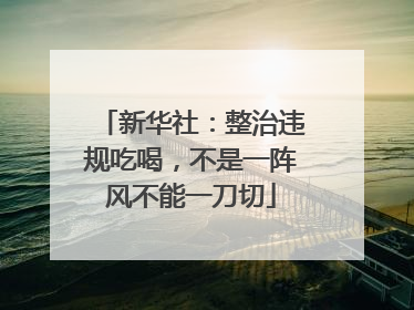 新华社：整治违规吃喝，不是一阵风不能一刀切