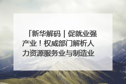 新华解码｜促就业强产业！权威部门解析人力资源服务业与制造业融合发展试点