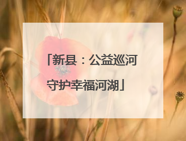 新县：公益巡河守护幸福河湖