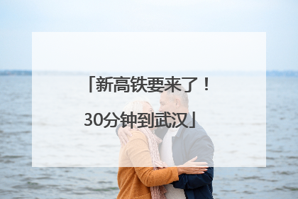 新高铁要来了！30分钟到武汉